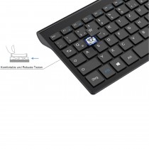 Kabellose Wireless Tastatur im Deutschen Layout (QWERTZ)