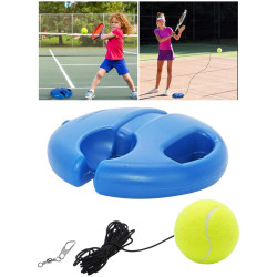Tennis Trainer Rebound Baseboard mit elastischem Seil und Tennisball Blau