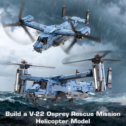 Militär V-22 Hubschrauber Baustein-Set 1486 Teile | befox.ch