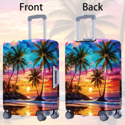 Kofferhülle – Elastischer Kofferschutz – Grösse L Tropical Sunset Paradise