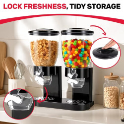 Doppelter Müslispender – Lebensmittelspender für Müsli, Snacks & Vorräte