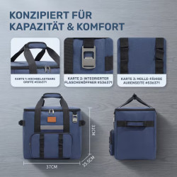 Grosse Kühltasche 40L für Outdoor, Camping & Ausflüge