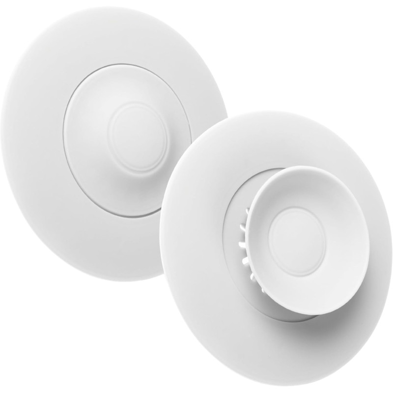 Multifunktionaler Abflusssieb & Haarsieb – 2-in-1 Silikon Stöpsel mit Filterfunktion Weiss
