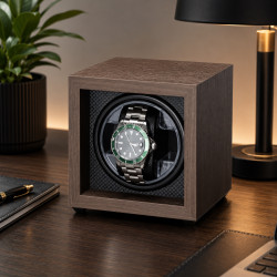 Uhrenbeweger für 1 Uhr, Watchwinder Walnut Prestige Black