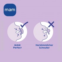 Mam Perfect Night Silikon Schnuller 2 Stück, 6-16 Monate