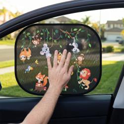 Auto Sonnenschutz Kinder 2er Set ohne Saugnäpfe | befox.ch