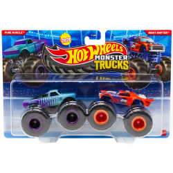 Hot Wheels Monster Trucks 2er-Pack - Pure Muscle vs Night Shifter