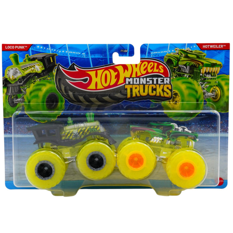 Hot Wheels Monster Trucks 2er-Pack - Loco Punk vs Hotweiler