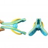 Paar Flip-Flop Strandtuch-Clips, Strandtuch Klammer - Blumen Blau Gelb