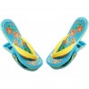 Paar Flip-Flop Strandtuch-Clips, Strandtuch Klammer - Blumen Blau Gelb