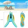 Paar Flip-Flop Strandtuch-Clips, Strandtuch Klammer - Blumen Blau Gelb