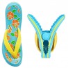 Paar Flip-Flop Strandtuch-Clips, Strandtuch Klammer - Blumen Blau Gelb
