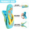 Paar Flip-Flop Strandtuch-Clips, Strandtuch Klammer - Blumen Blau Gelb