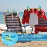 Paar Flip-Flop Strandtuch-Clips, Strandtuch Klammer - Blumen Blau Gelb