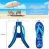 1 Paar Flip-Flop Strandtuch-Clips, Strandtuch Klammer - Arctic Mosaic