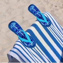 1 Paar Flip-Flop Strandtuch-Clips, Strandtuch Klammer - Arctic Mosaic