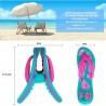 1 Paar Flip-Flop Strandtuch-Clips, Strandtuch Klammer - Hibiskus