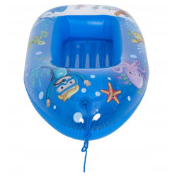 Aufblasbares Kinderboot Unterwasserwelt 112x70 cm Blau