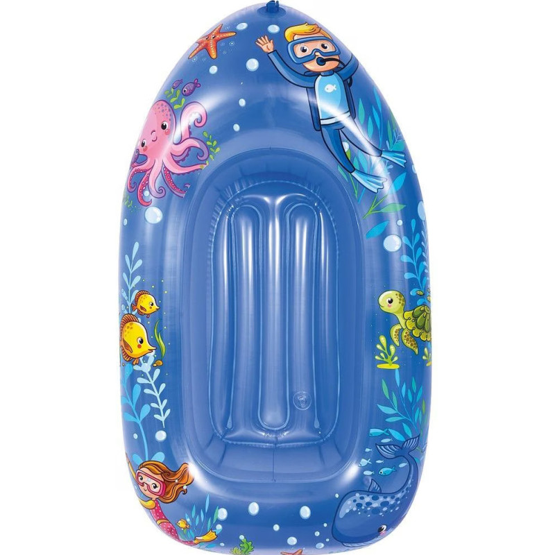 Aufblasbares Kinderboot Unterwasserwelt 112x70 cm Blau