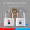 Smart Fingerprint-Vorhängeschloss – Keyless Smart Lock Schloss Silber