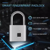Smart Fingerprint-Vorhängeschloss – Keyless Smart Lock Schloss Silber