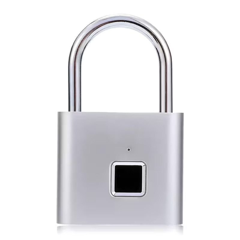 Smart Fingerprint-Vorhängeschloss – Keyless Smart Lock Schloss Silber