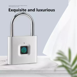 Smart Fingerprint-Vorhängeschloss – Keyless Smart Lock Schloss Silber