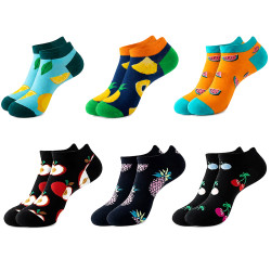 6 Paar bunte Sneaker-Socken Grösse 36-40 Tropical Mix