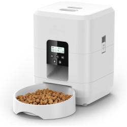 Automatischer Futterautomat für Katzen & Hunde mit LCD-Touch Weiss