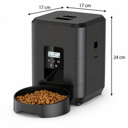 Automatischer Futterautomat für Katzen & Hunde mit LCD-Touch Schwarz