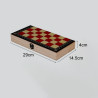 3-in-1 Holz-Schach-Set mit Backgammon & Dame | befox.ch