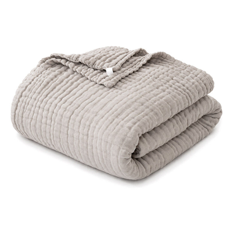 Baumwolle Musselin Decke 150x200 cm Grau