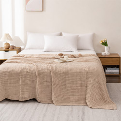 Baumwolle Musselin Decke 150x200 cm Khaki