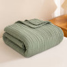 Baumwolle Musselin Decke 150x200 cm Grün – Sommerdecke | befox.ch