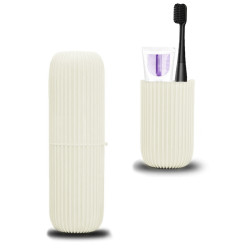 Zahnbürstenbox, Zahnbürsten Etui, Zahnbürstenbecher Elfenbein