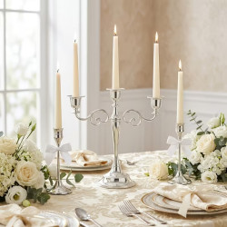 Kerzenständer-Set 3-teilig Silber | Kerzenhalter | befox.ch