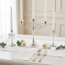 Kerzenständer-Set 3-teilig Silber | Kerzenhalter | befox.ch