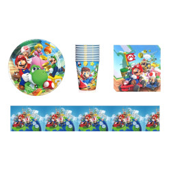41-teiliges Super Mario Party-Set Rennspass für Kinder | befox.ch
