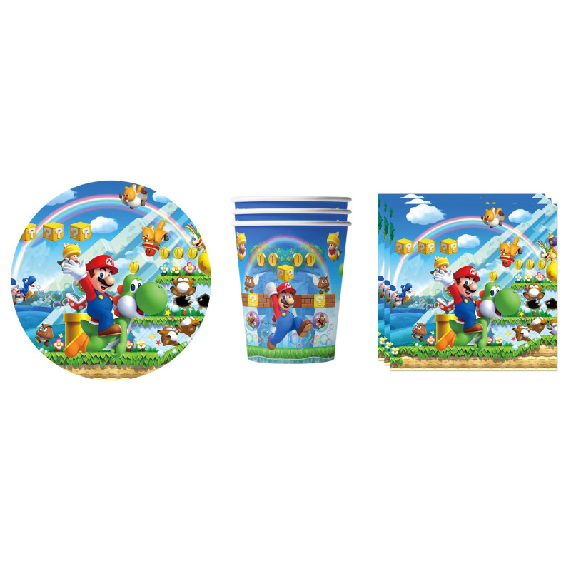 40-teiliges Super Mario Party-Set Heldenwelt für Kinder | befox.ch