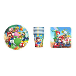 40-teiliges Super Mario Party-Set Rennspass für Kinder | befox.ch