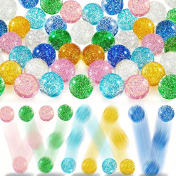 4 Stück Glitter Flummi Gummiball 25 mm – Bunter Hüpfspass für Gross und Klein
