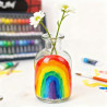 12 Farben Glasbemalset mit Glasfarben & Pinsel | befox.ch