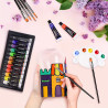12 Glasfarben mit 6 Pinseln und Palette