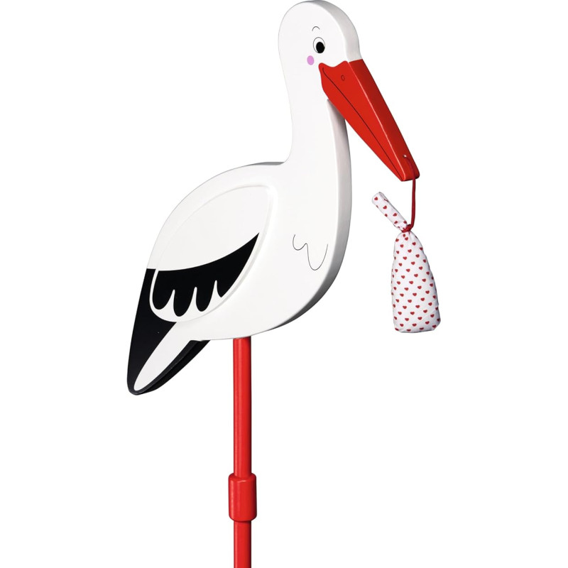 Blumenstecker Storch mit Babytuch