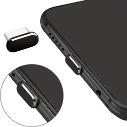 4er Set USB-C Staubschutzkappen Metall mit Bürste | befox.ch