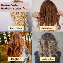 Soft Heatless Curling, Lockenwickler ohne Hitze 3-teilig Schwarz