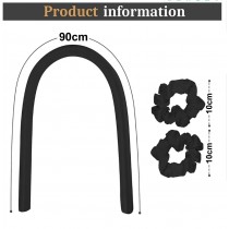 4-teiliges Soft Heatless Curls Set – Lockenwickler ohne Hitze Schwarz