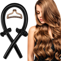 4-teiliges Soft Heatless Curls Set – Lockenwickler ohne Hitze Schwarz