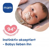 Mam Original Start Silikon Schnuller 2 Stück, 0-2 Monate