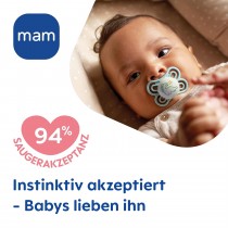 Mam Perfect Silikon Schnuller 2 Stück, 0-6 Monate